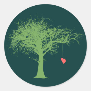 Redonda Pegatina cardíaco frágil