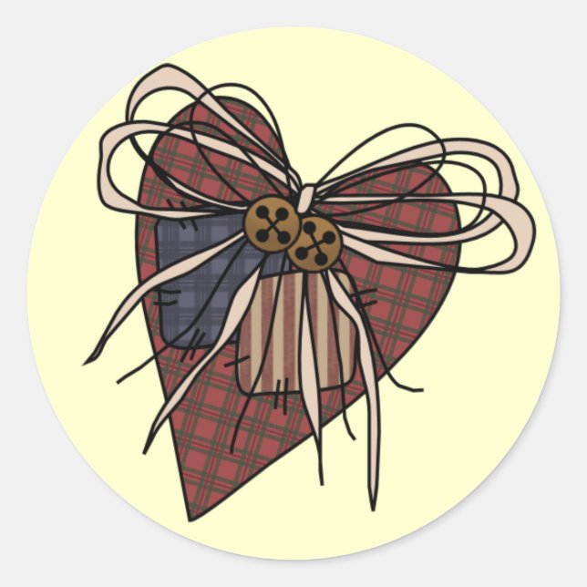 Redonda Pegatina cardíaco por SRF (Anverso)