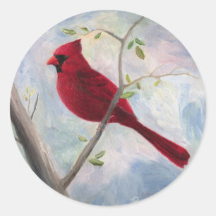 Redonda pegatina cardinal