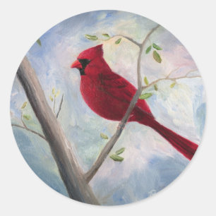 Redonda pegatina cardinal