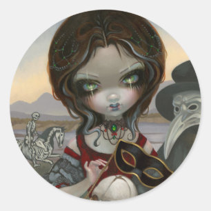 Redonda pegatina "Carnevale di Morte"