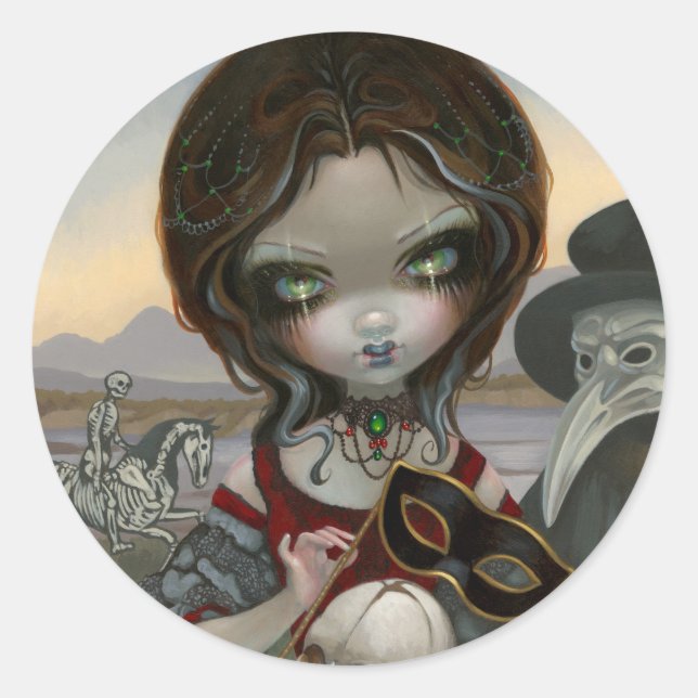 Redonda pegatina "Carnevale di Morte" (Anverso)