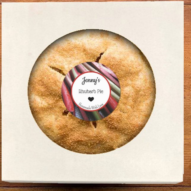 Redonda Pegatina casera de Rhubarb Pie (Subido por el creador)