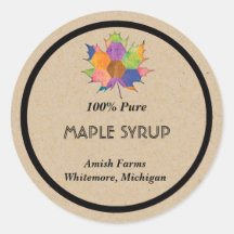 Pegatina casero de jarabe de arce