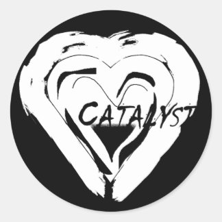 Redonda Pegatina Catalyst negro