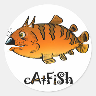 Redonda Pegatina Catfish