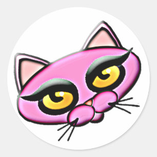 Redonda Pegatina católico retro