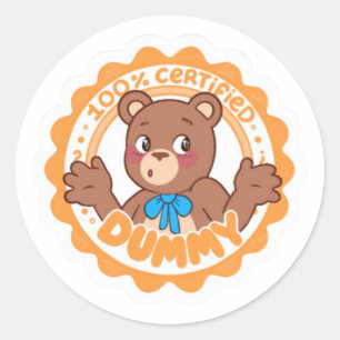 Redonda Pegatina certificado de Dummy