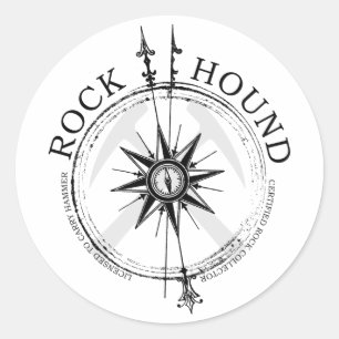 Redonda Pegatina certificado de Rockhound