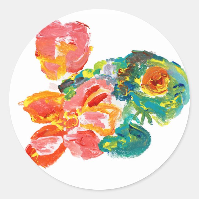 Redonda Pegatina Chameleon (Anverso)