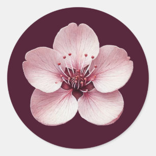 Redonda Pegatina Cherry Blossom