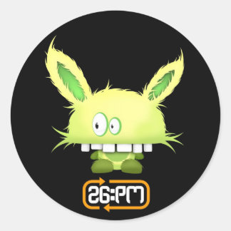 Redonda pegatina "Chomper paranoico"