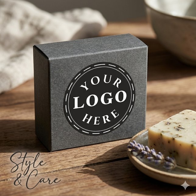 Redonda Pegatina circular con logotipo personalizado para  (Personalized Logo Circle Sticker for Branding)