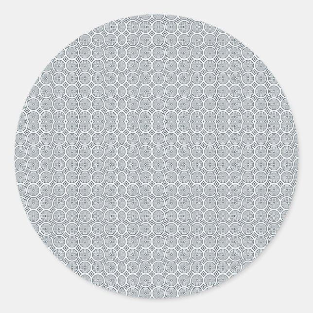 Redonda Pegatina circular con un patrón geométrico detalla (Anverso)
