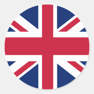 Redonda Pegatina circular de la Union Jack