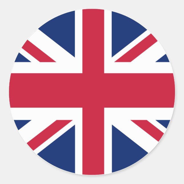 Redonda Pegatina circular de la Union Jack (Anverso)