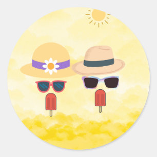 Redonda Pegatina Círculo gracioso de Guay