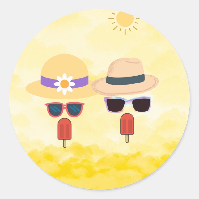 Redonda Pegatina Círculo gracioso de Guay (Anverso)