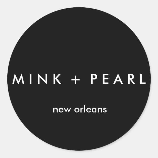 Redonda Pegatina clásico de B&W (Anverso)