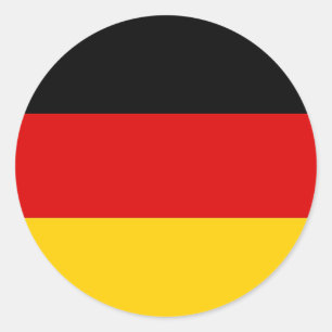 Redonda Pegatina con bandera de Alemania
