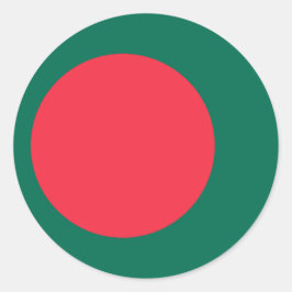Redonda Pegatina con bandera de Bangladesh