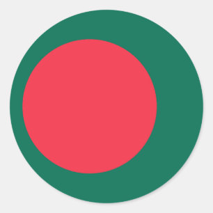 Redonda Pegatina con bandera de Bangladesh