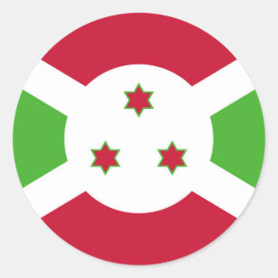 Redonda Pegatina con bandera de Burundi