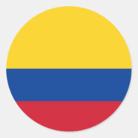 Pegatina con bandera de Colombia