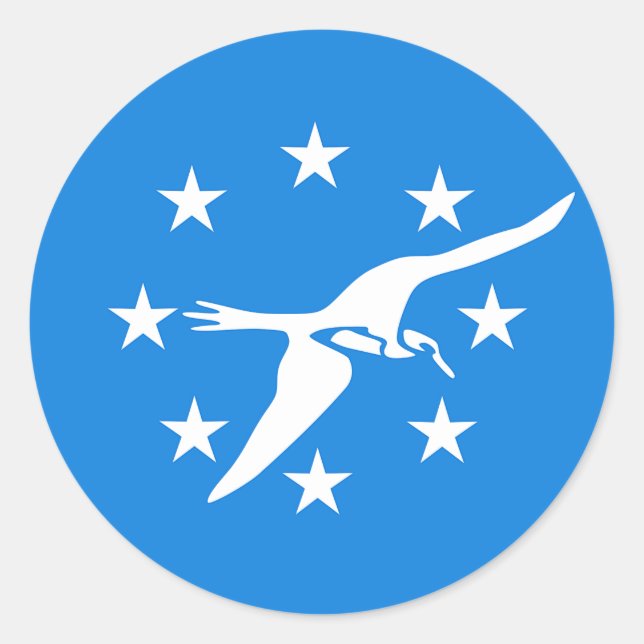 Redonda Pegatina con bandera de Corpus Christi, Estados Un (Anverso)