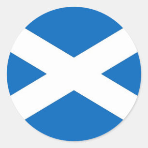 Redonda Pegatina con bandera de Escocia