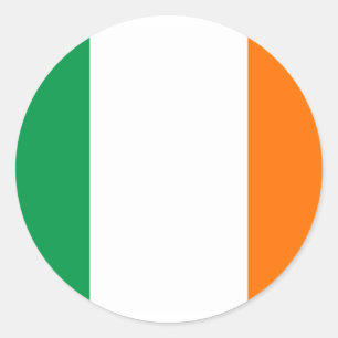 Redonda Pegatina con bandera de Irlanda