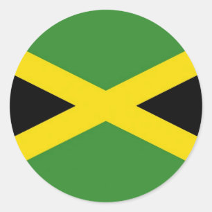 Redonda Pegatina con bandera de Jamaica