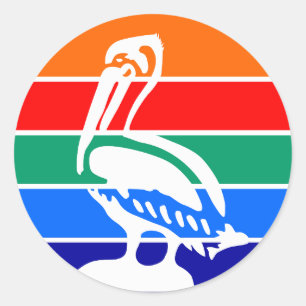 Redonda Pegatina con bandera de San Petersburgo, Florida