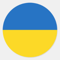 Pegatina con bandera de Ucrania