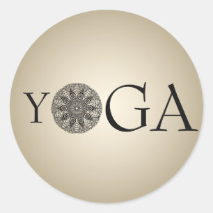 Redonda Pegatina con clase de la YOGA