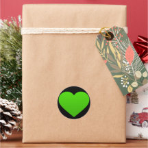 pegatina con corazón verde