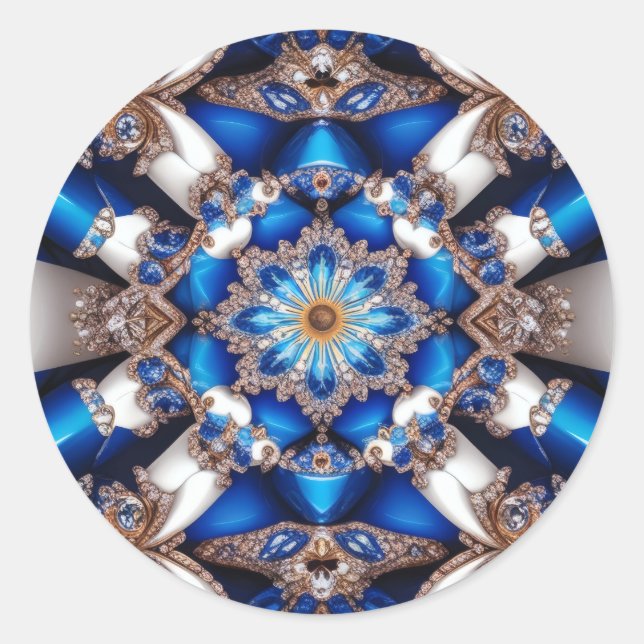 Redonda Pegatina con diseño de colores argentinos (Anverso)