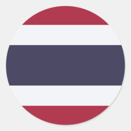 Redonda Pegatina con la bandera de Tailandia