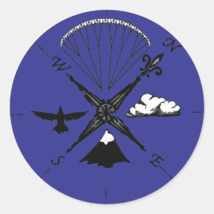 Redonda PEGATINA con logotipo PG