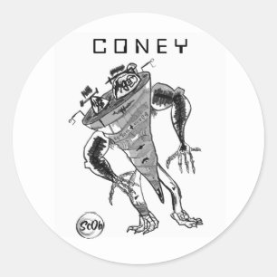 Redonda PEGATINA CONEY Robot