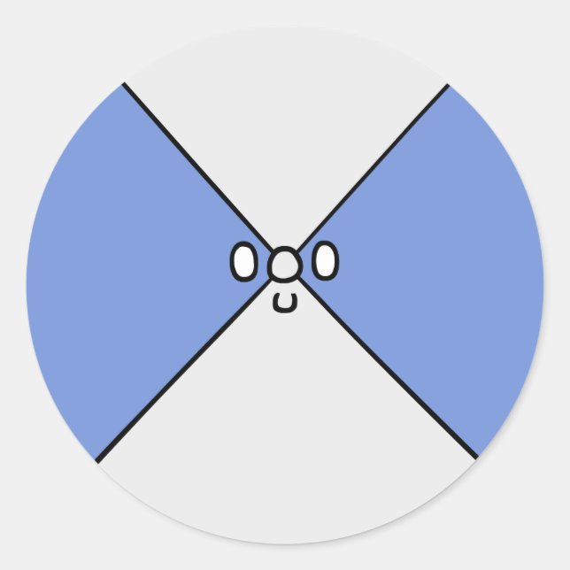 Redonda Pegatina contoneante (Anverso)