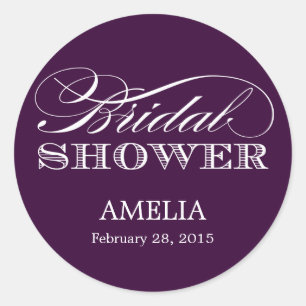 Redonda Pegatina Couture Elegance Bridal Shower
