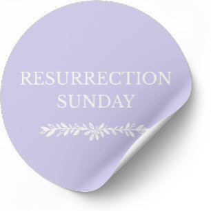 Redonda Pegatina cristiana de domingo de resurrección de P