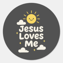 Pegatina cristiana Jesús me ama