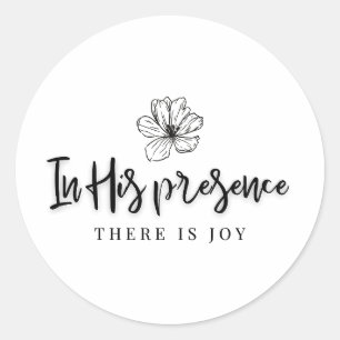 Redonda Pegatina cristiano   Su fe de oración Inspiradora