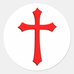 Redonda Pegatina cruzado