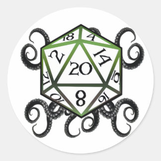 Redonda Pegatina Cthulhu D20