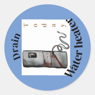 Redonda pegatina cuadrado del recordatorio de hoy del cale