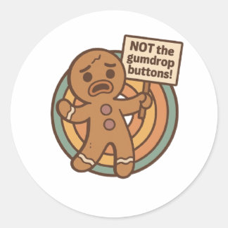 Redonda Pegatina Cute Gingy Cookie