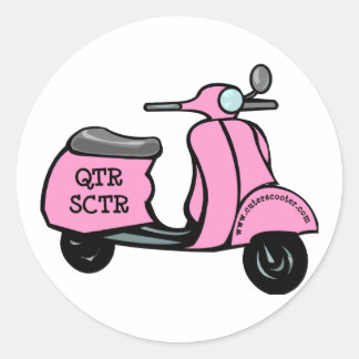 Redonda Pegatina Cuter Scooter